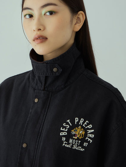 TIGER刺繍ダックジャケット≪手洗い可能≫