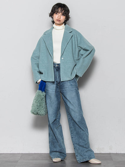 リブタートルニットプルオーバー≪手洗い可能≫