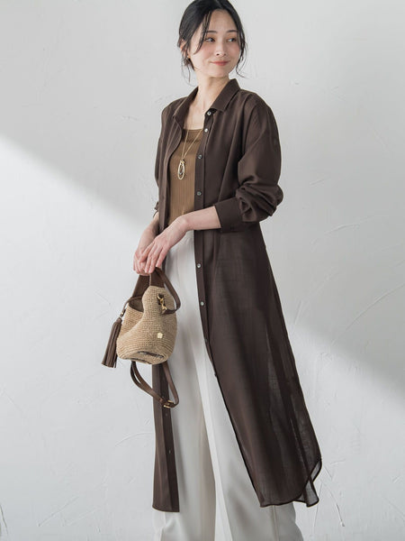 【カタログ掲載】アサチョウボイルシャツワンピース≪吸水速乾≫