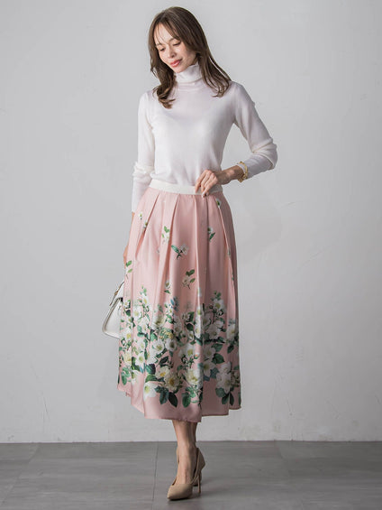 スパンコールリブタートルニット≪手洗い可能≫