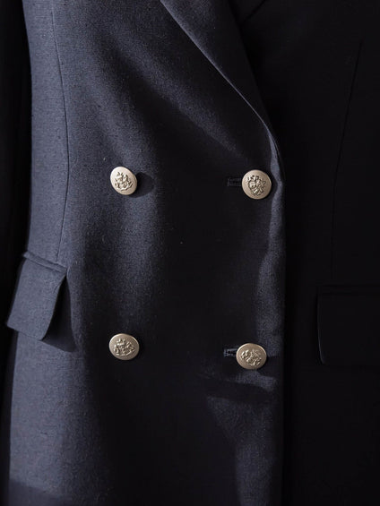 【受注会限定】リネンブレンド テーラードダブルブレストジャケット