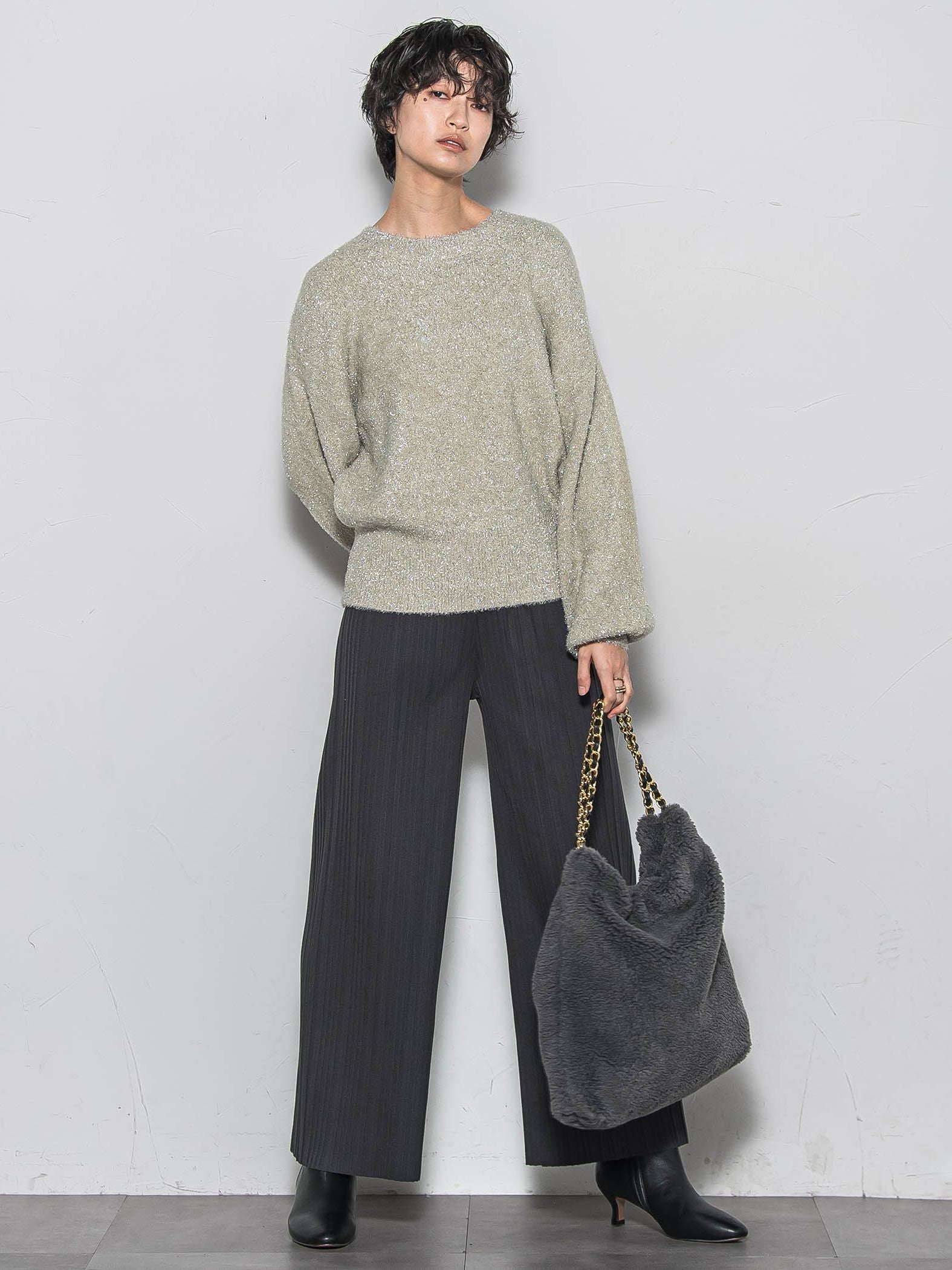 【WEB限定】ラメフェザーニット≪手洗い可能≫