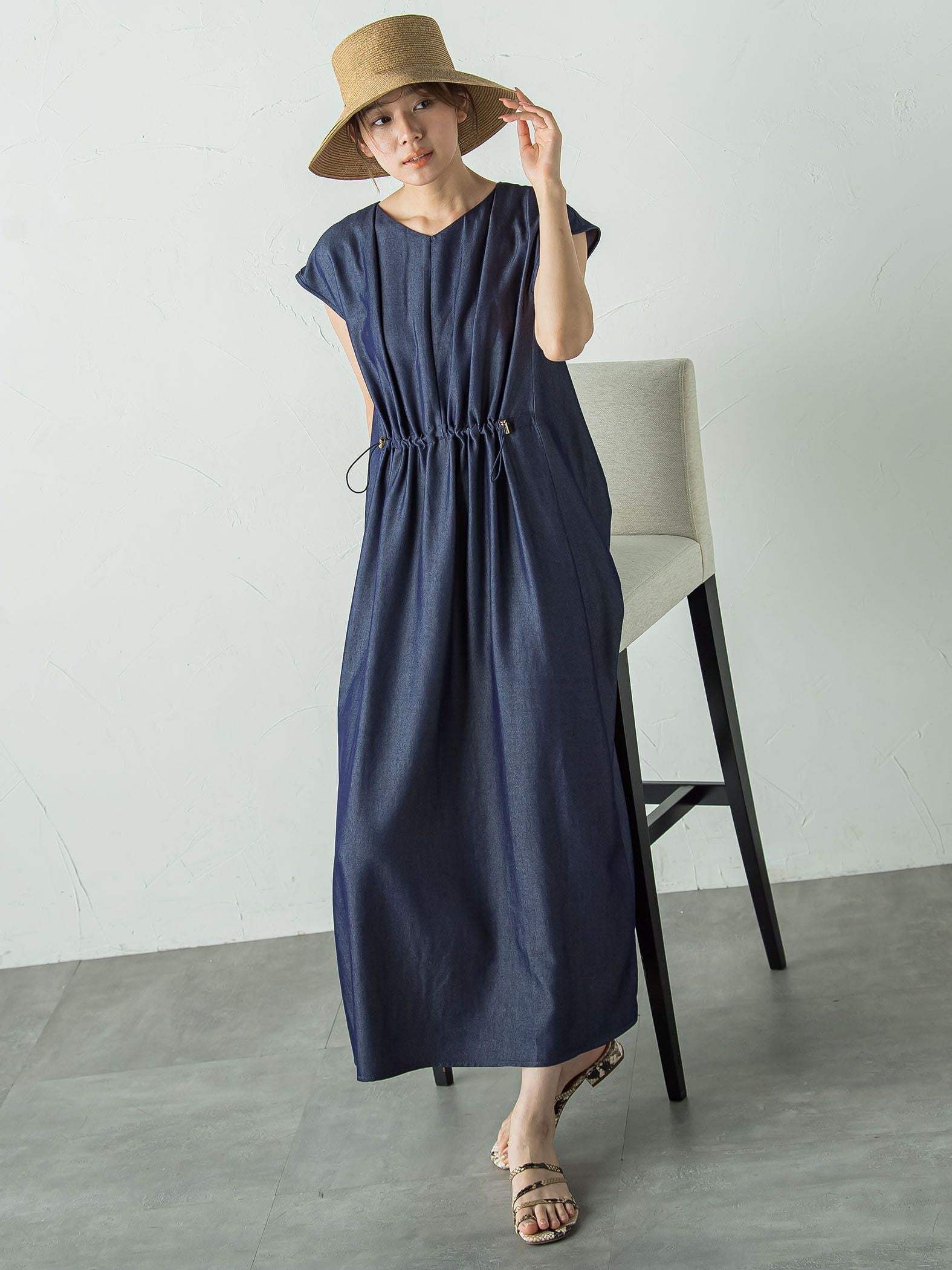 【WEB限定】R/Tデニムワンピース≪手洗い可能≫