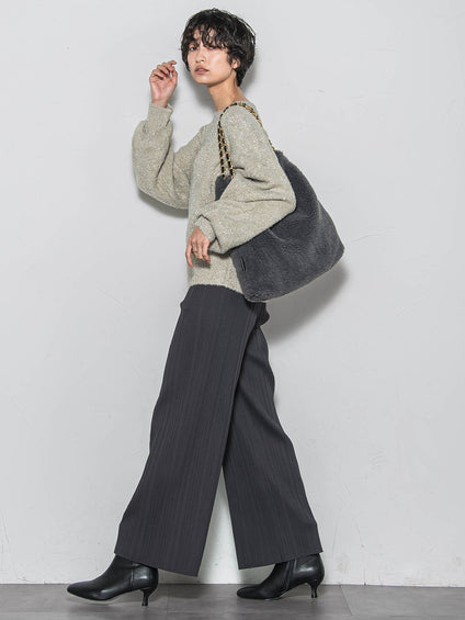 【WEB限定】ラメフェザーニット≪手洗い可能≫