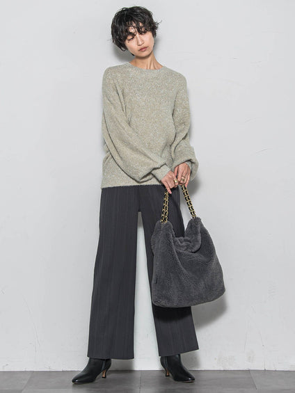 【WEB限定】ラメフェザーニット≪手洗い可能≫