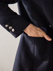 【受注会限定】リネンブレンド テーラードダブルブレストジャケット