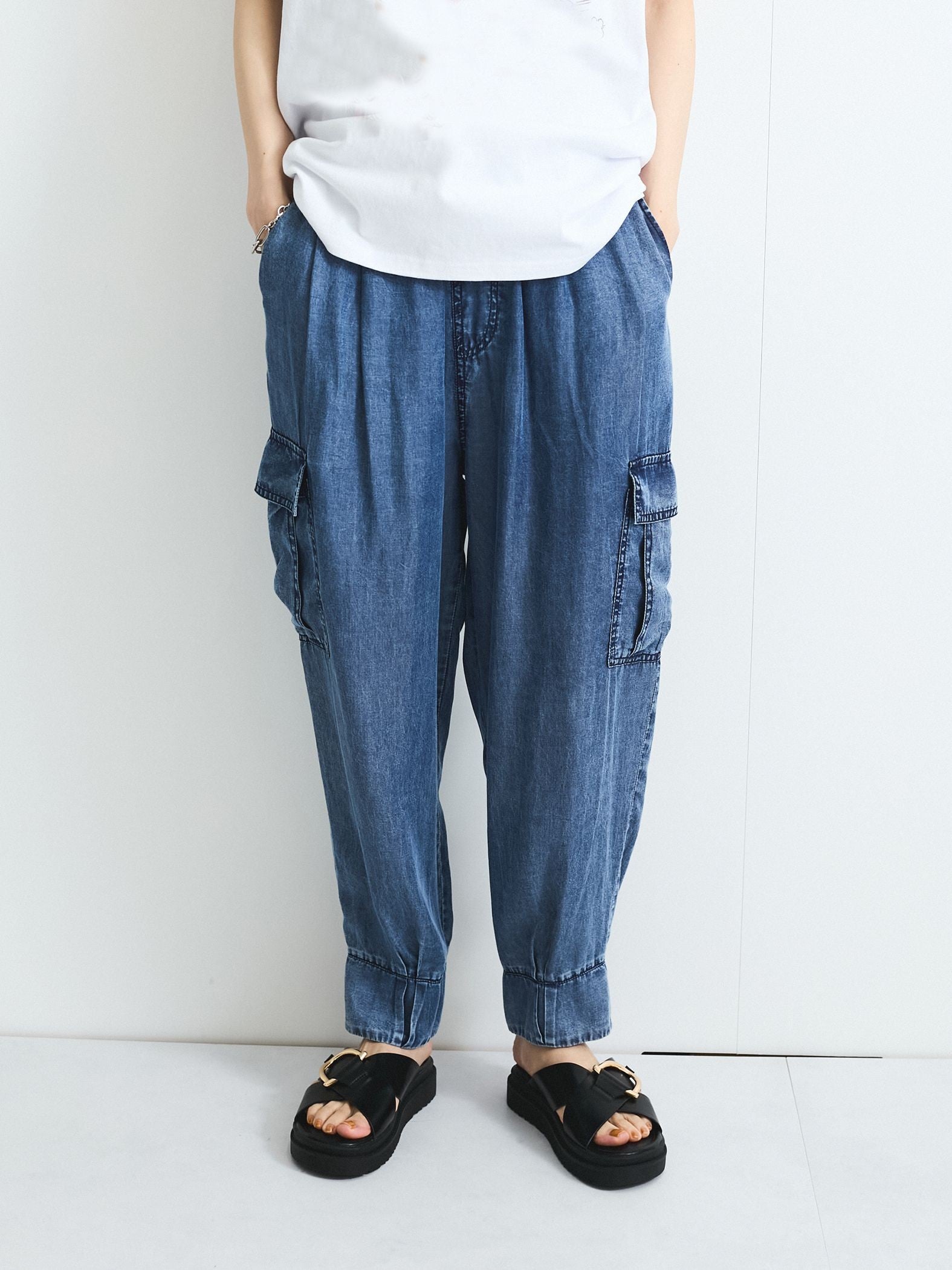 バイオシルクパウダージョガーパンツ≪洗濯機で洗える≫
