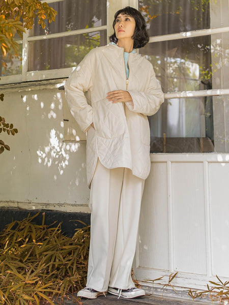 【WEB限定/新色追加】”楽暖”裏起毛ワイドパンツ≪洗濯機で洗える≫