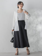 リブスクエアタンクトップ