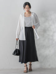 リブスクエアタンクトップ