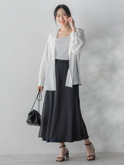 リブスクエアタンクトップ