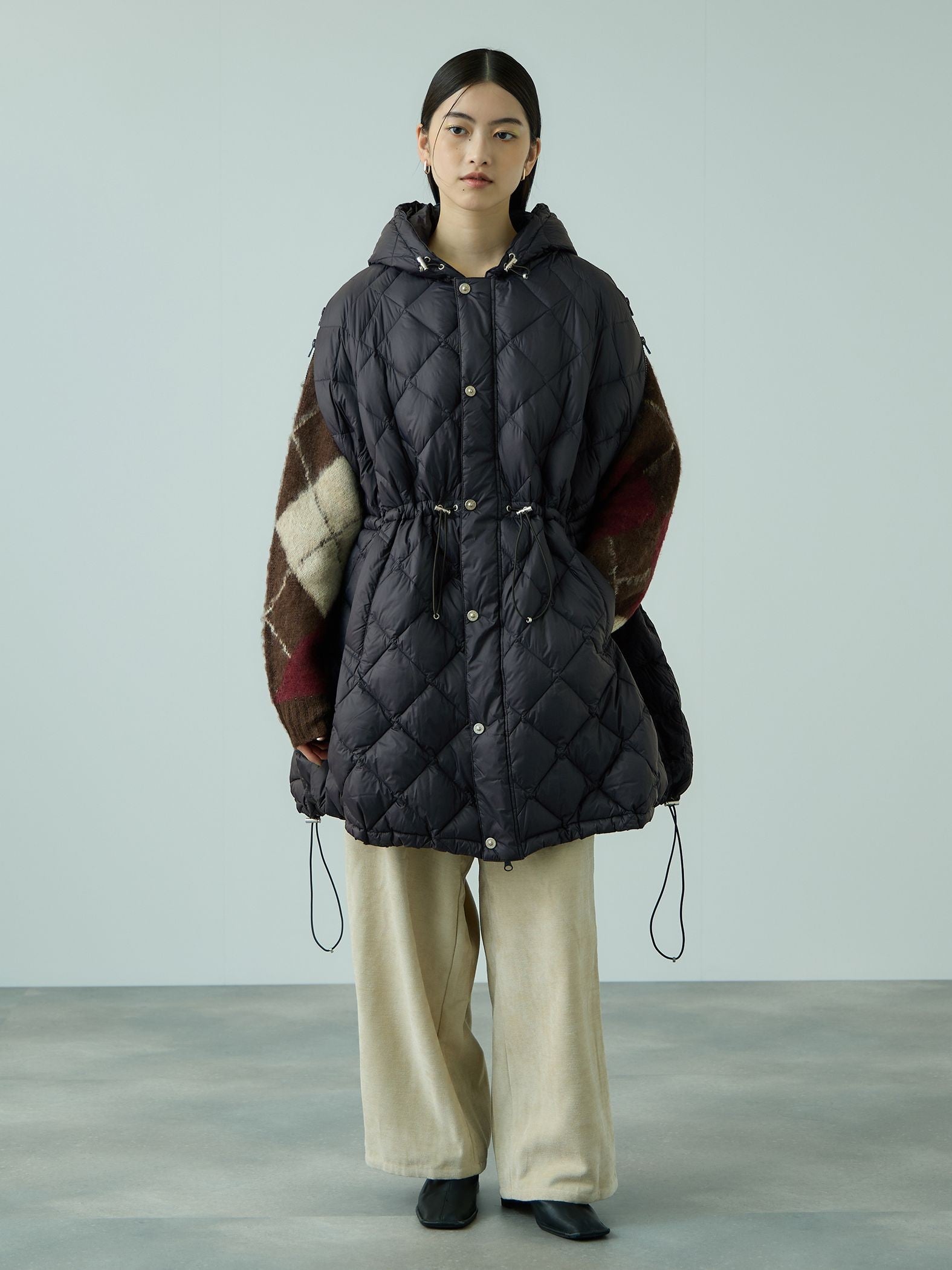 TAION　ダウンケープコート≪手洗い可能≫