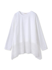 レースコンビカットソー