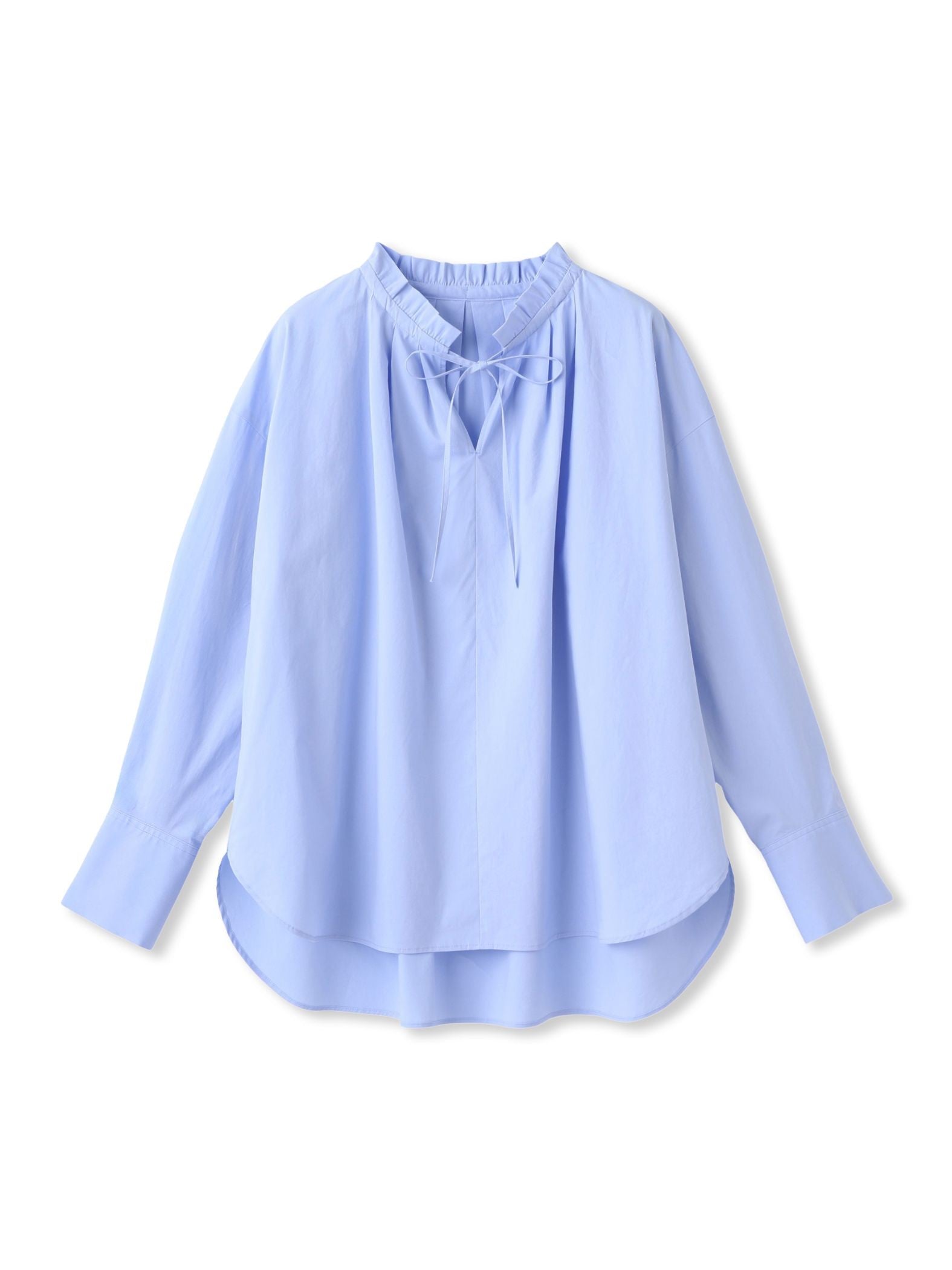 コットンフリルカラーブラウス