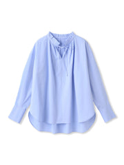 コットンフリルカラーブラウス