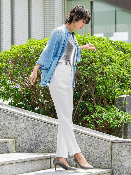 【極・名品パンツ/大きいサイズ】シェルタリングテーパードパンツ