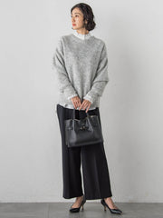 【大きいサイズ】モヘヤスパンコールニット