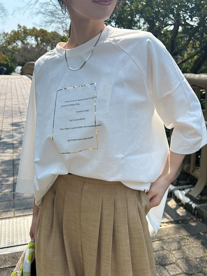 【WEB限定】箔ロゴカットソー≪手洗い可能≫