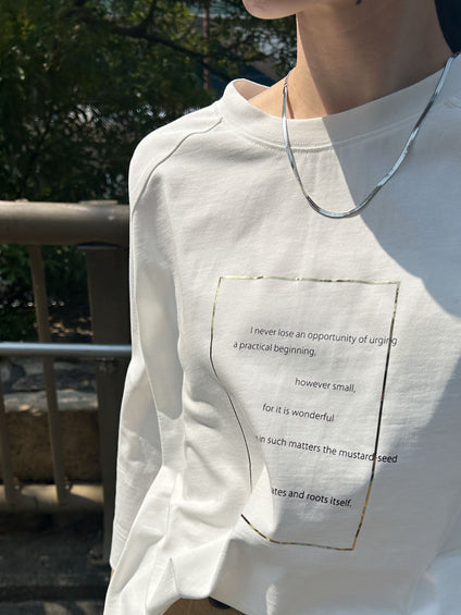 【WEB限定】箔ロゴカットソー≪手洗い可能≫
