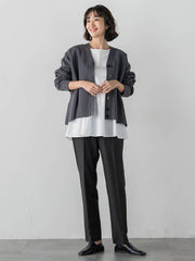 両面起毛2WAYストレッチテーパードパンツ