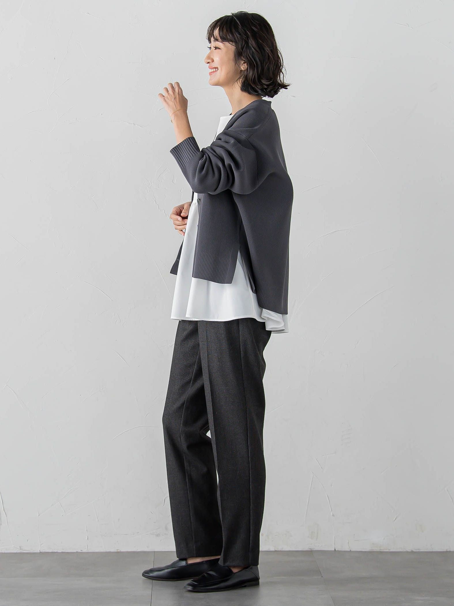 両面起毛2WAYストレッチテーパードパンツ