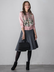 クリスマスローズカーディガン