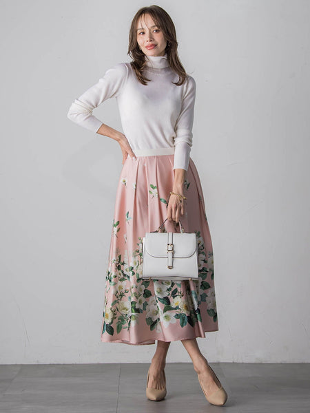 スパンコールリブタートルニット≪手洗い可能≫