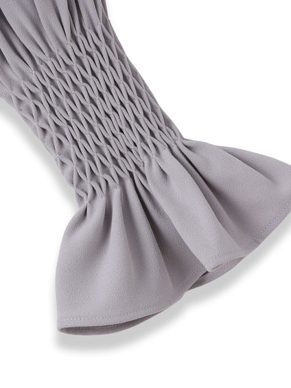 スモッキングスリーブワンピース