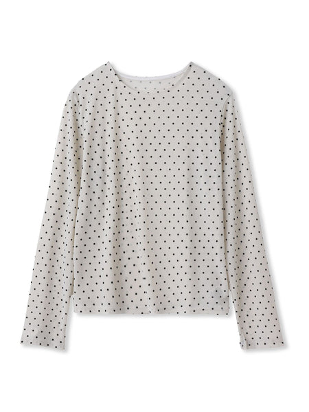 ラメフロッキードットプルオーバー≪手洗い可能≫