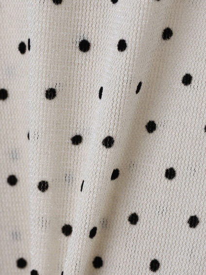 ラメフロッキードットプルオーバー≪手洗い可能≫