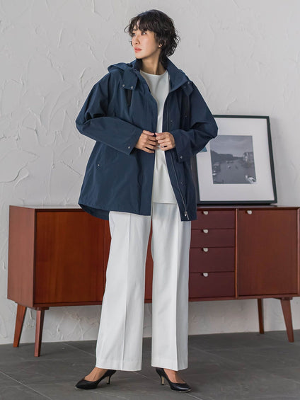 【WEB限定/+5cm丈長め】シェルタリングワイドパンツ