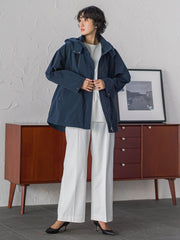 【WEB限定/+5cm丈長め】シェルタリングワイドパンツ