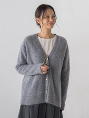 ファーVカーディガン