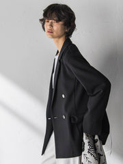 【えらべるSET UP】叶えるダブルブレストジャケット≪手洗い可能≫