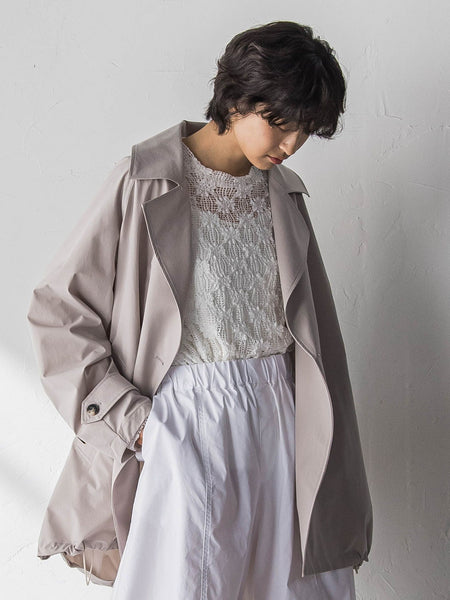 撥水オーバーミドルトレンチコート≪手洗い可能≫