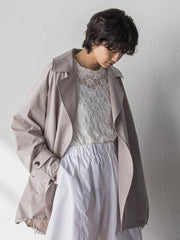 撥水オーバーミドルトレンチコート≪手洗い可能≫