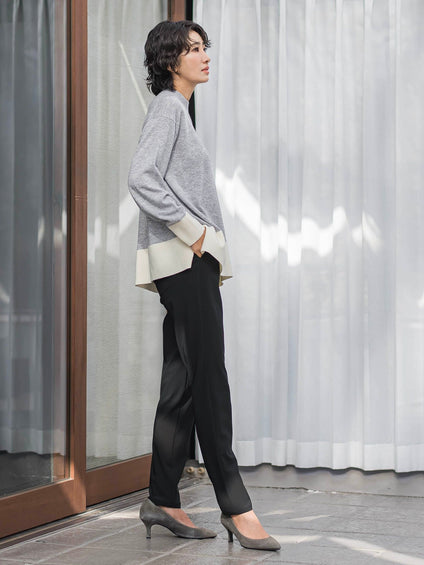 【大きいサイズ/新色追加】ファインウールハイネックニット