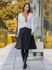 【XSサイズ展開あり】冬仕様 美シルエットフレアスカート ≪洗濯機で洗える≫