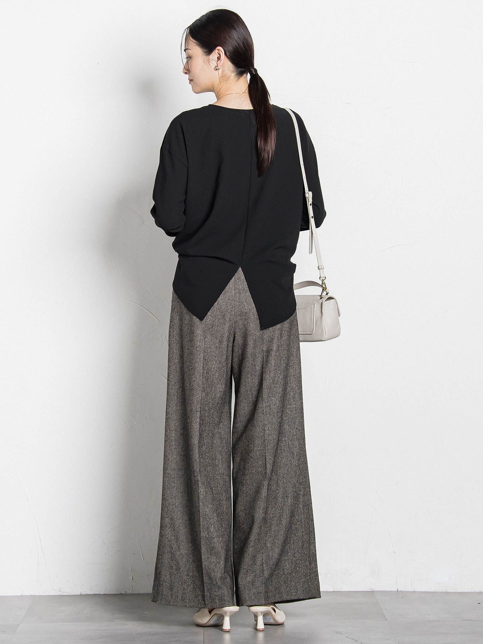 ツイルツイードワイドパンツ
