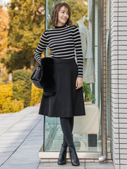 【XSサイズ展開あり】冬仕様 美シルエットフレアスカート ≪洗濯機で洗える≫