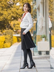 【XSサイズ展開あり】冬仕様 美シルエットフレアスカート ≪洗濯機で洗える≫