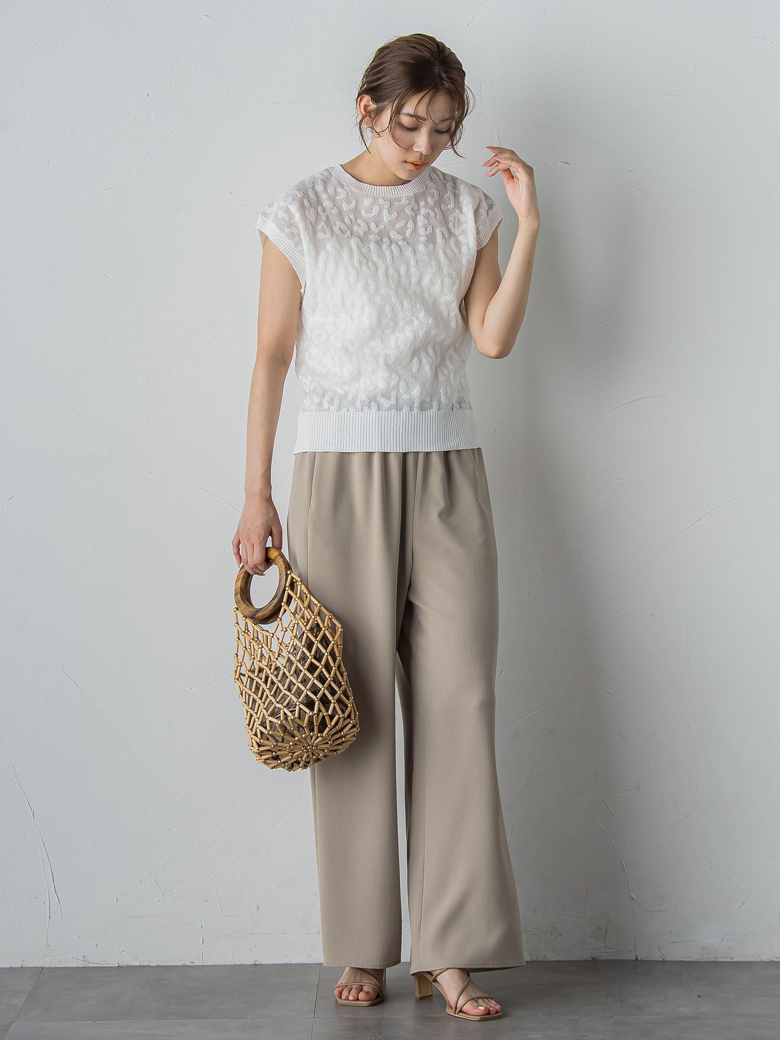 【WEB限定】ジャガードニット≪手洗い可能≫