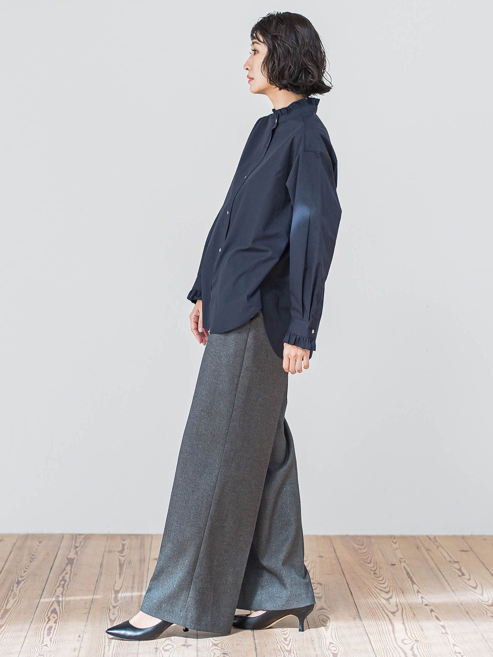 キラメキストレッチワイドパンツ≪洗濯機で洗える≫