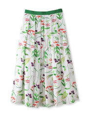 【KEITA KAWASAKI × Viaggio Bluコラボ】リリープリントスカート