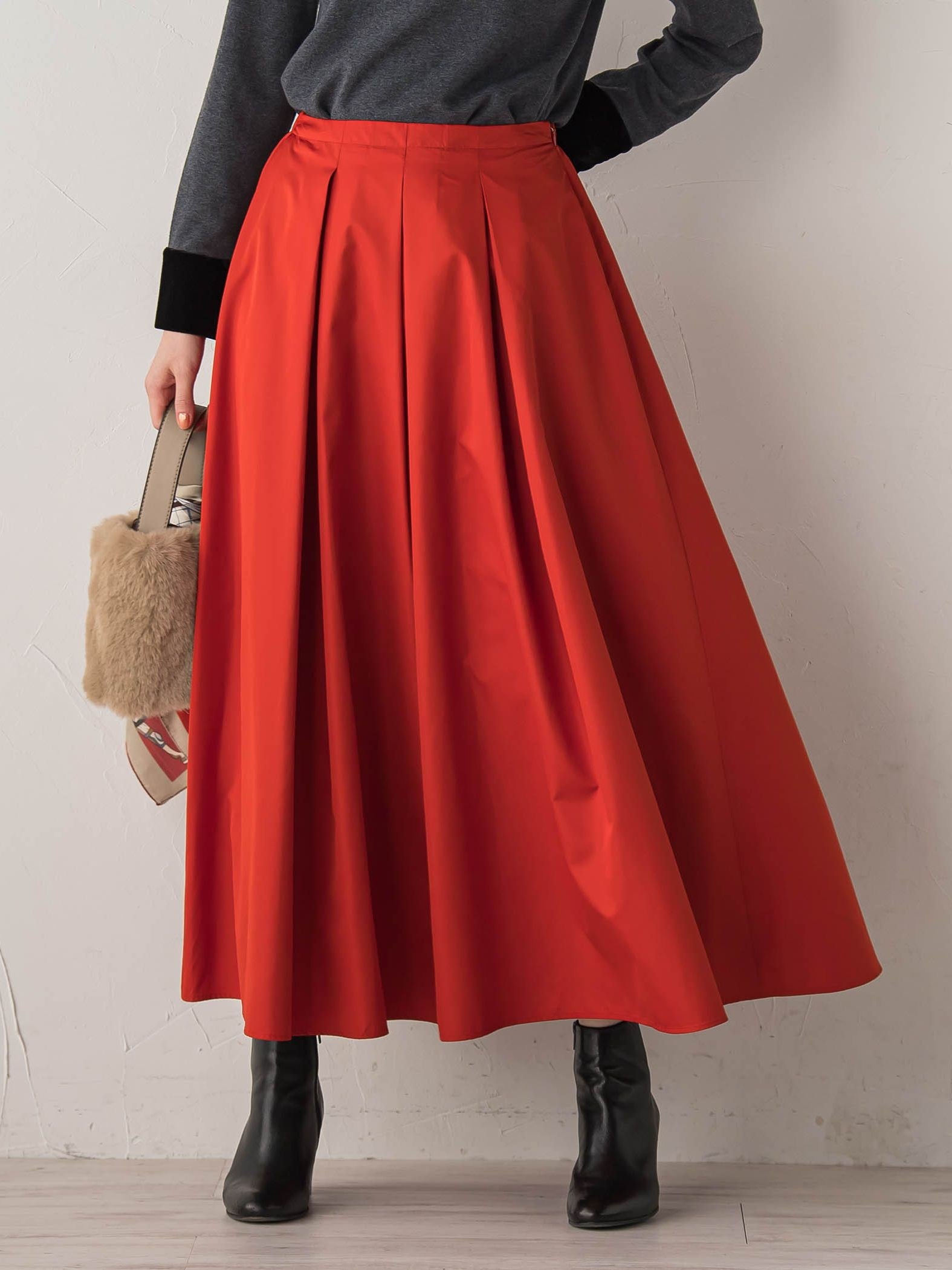 タフタタックスカート≪洗濯機で洗える≫