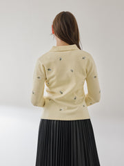 フラワーシシュウニットプルオーバー≪手洗い可能≫