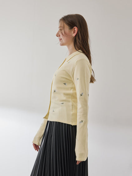 フラワーシシュウニットプルオーバー≪手洗い可能≫