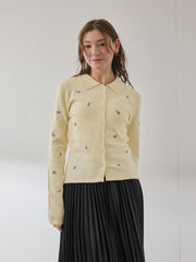 フラワーシシュウニットプルオーバー≪手洗い可能≫