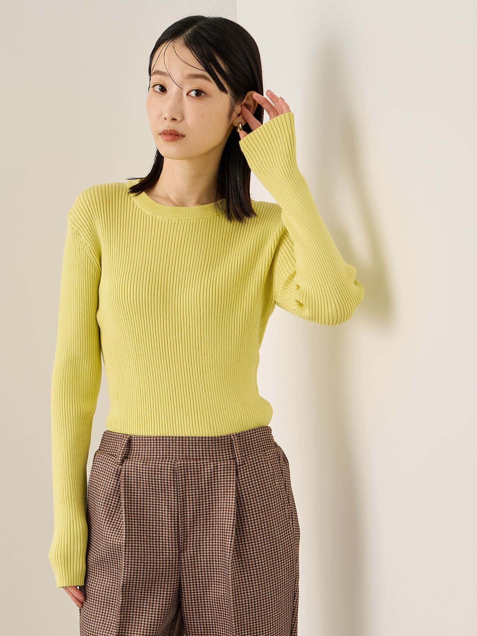 調温クルーネックニット≪手洗い可能≫