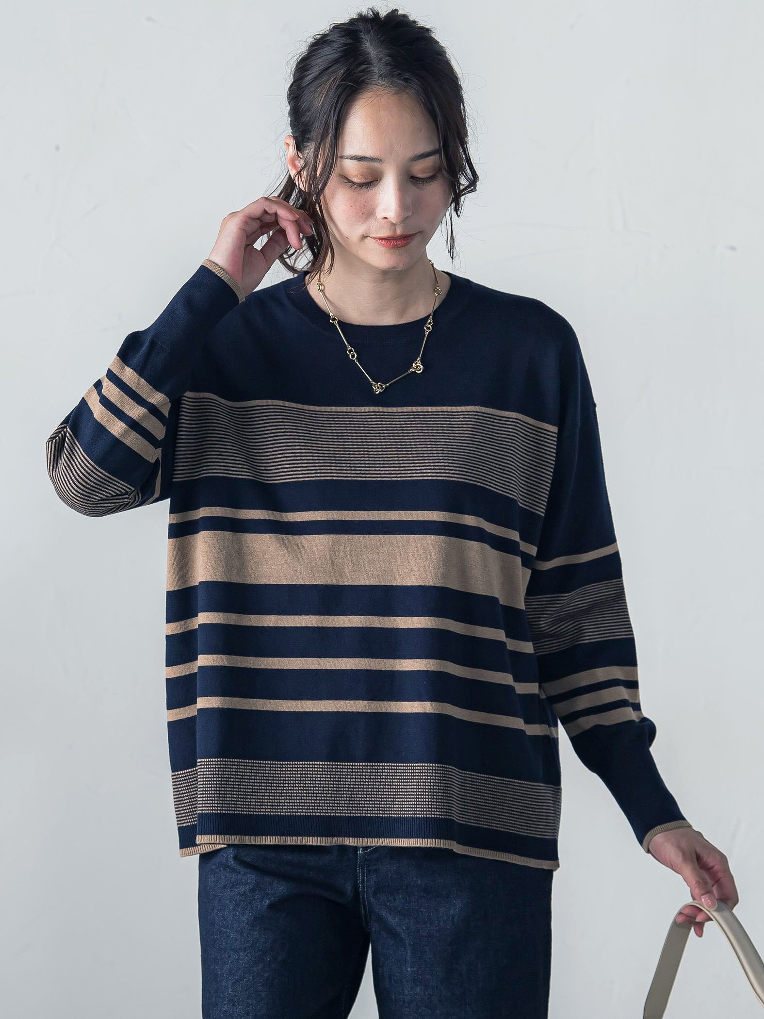 【WEB限定】ランダムボーダーニット≪11号あり/洗える≫